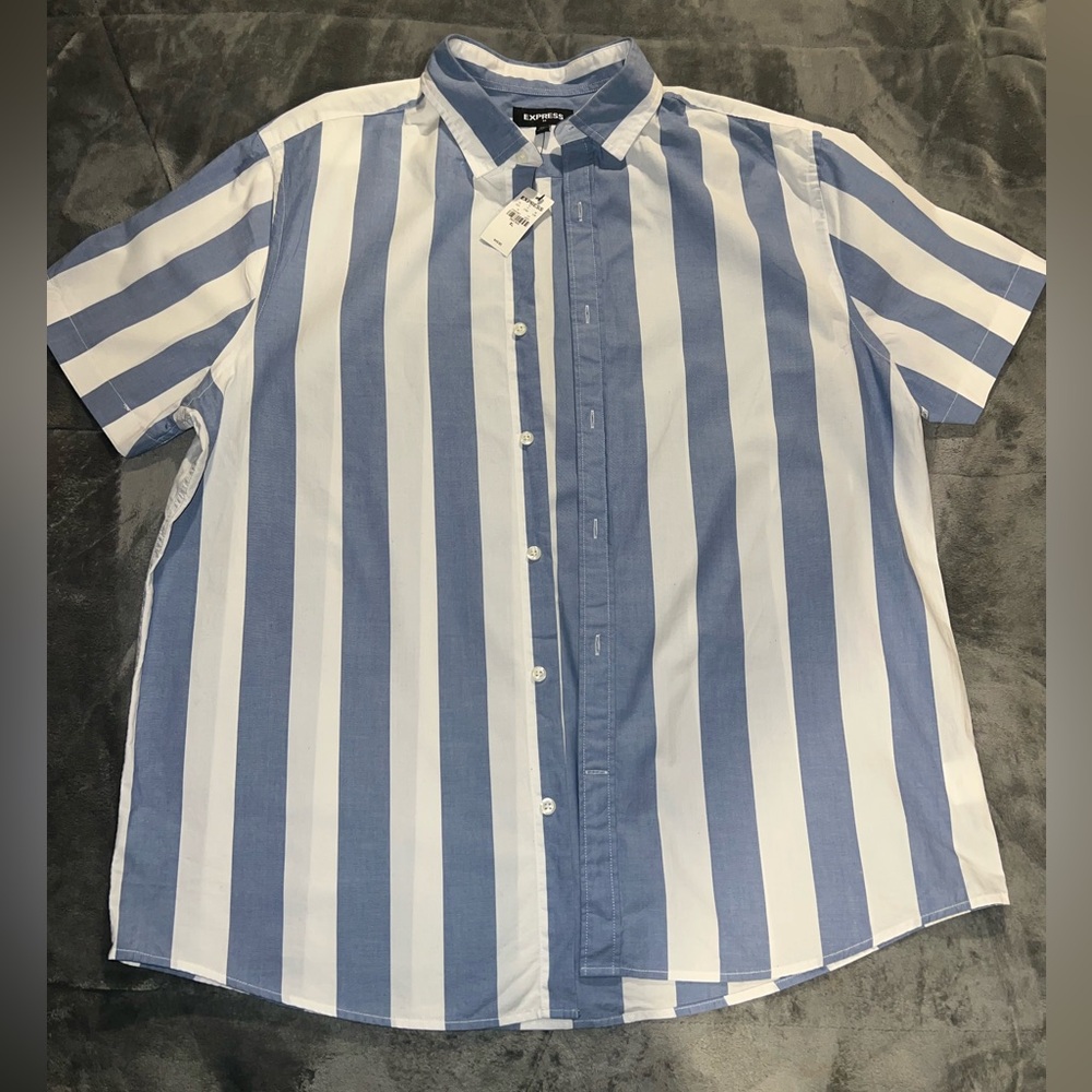 Express Striped Button-down shirt - Size XL - Brand Nee